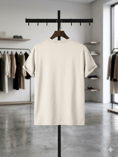 Oversized white drop shoulder T shirt
