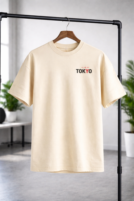 Oversized drop shoulder T shirt