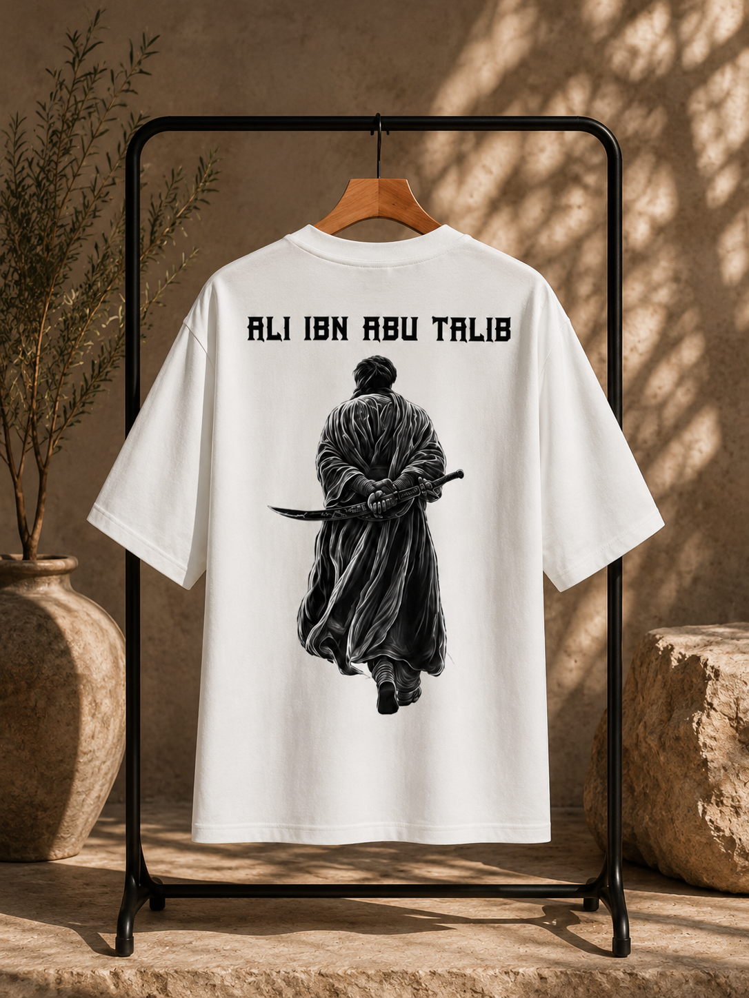 Oversized white drop shoulder t shirt
