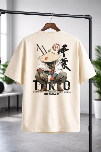 Oversized drop shoulder T shirt